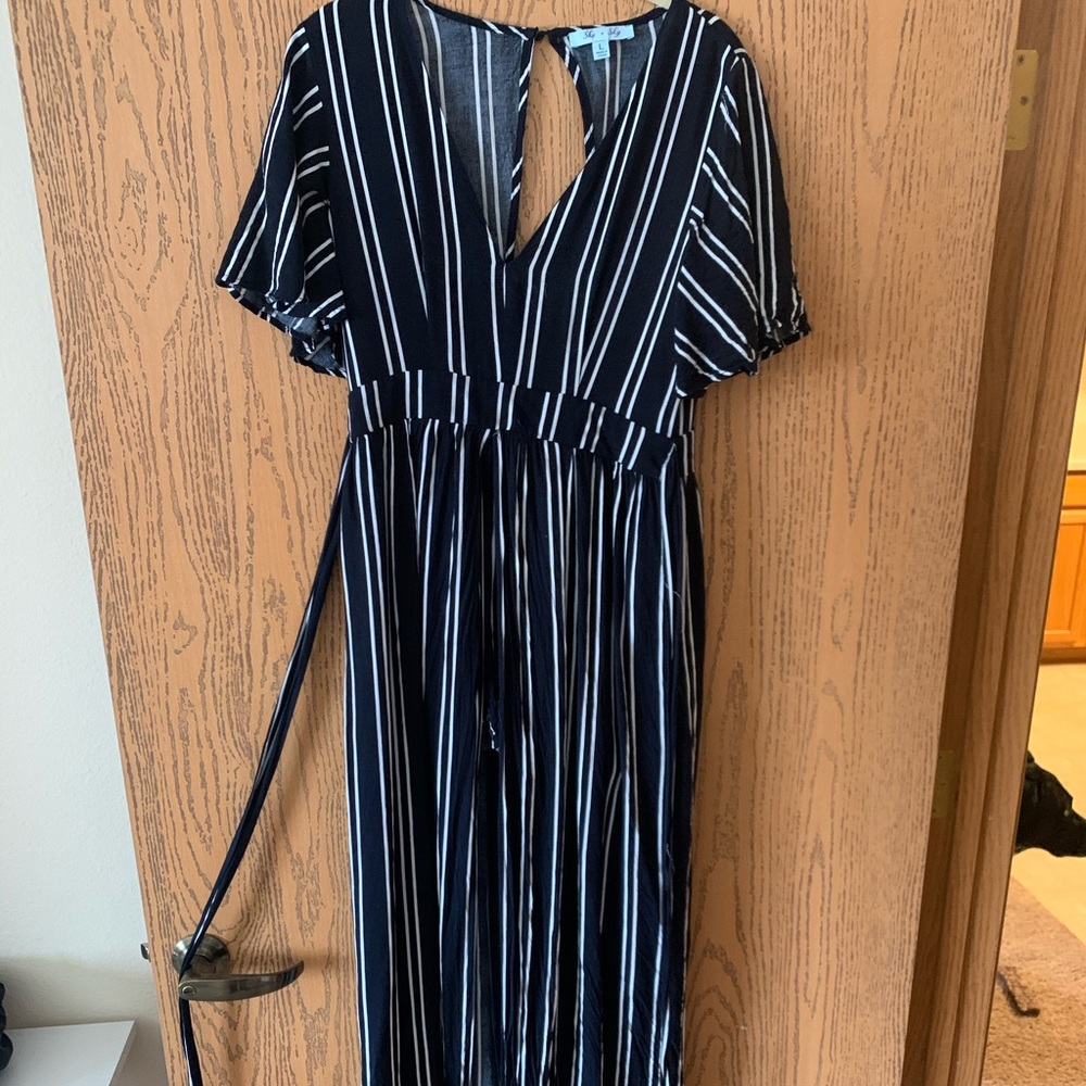 Floor length dress/romper